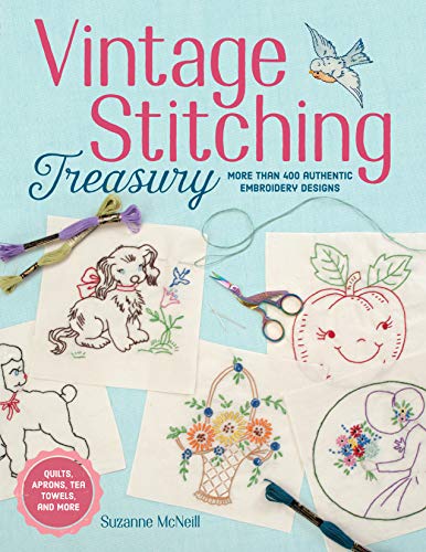 Stock image for Vintage Stitching Treasury: More Than 400 Authentic Embroidery Designs (Design Originals) Nostalgic Patterns from Classic Magazines Needlework Catalogs, plus 4 Step-by-Step Projects, Tips, Advice for sale by Big River Books