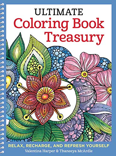 Imagen de archivo de Ultimate Coloring Book Treasury: Relax, Recharge, and Refresh Yourself (Design Originals) 208 Pages of Beautiful One-Side-Only Designs on Extra-Thick, Perforated Paper in a Spiral Lay-Flat Binding a la venta por Decluttr