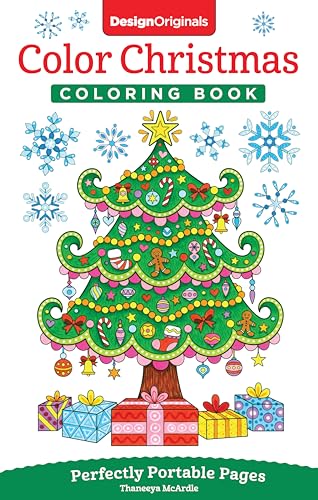 Stock image for Color Christmas Coloring Book: Perfectly Portable Pages (On-The-Go!) (Design Originals) Holiday Art Designs on High-Quality Perforated Pages; Convenient 5x8 Size is Perfect to Take Along Everywhere for sale by SecondSale