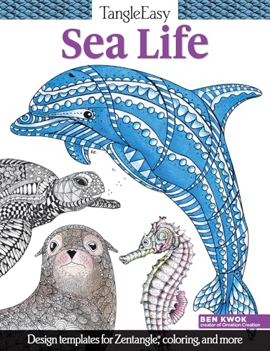 Beispielbild fr TangleEasy Sea Life : Design Templates for Zentangle(R), Coloring, and More zum Verkauf von Better World Books