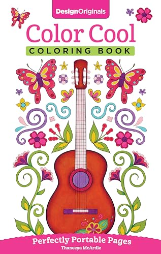 Imagen de archivo de Color Cool Coloring Book: Perfectly Portable Pages (Design Originals) Convenient 5x8 Size is Perfect to Take Along Wherever You Go; Fun, Groovy Designs on Perforated Pages (On-The-Go Coloring Book) a la venta por Goodwill of Colorado