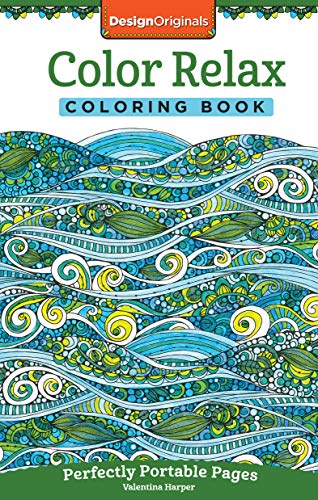 9781497201781: Color Relax Coloring Book: Perfectly Portable Pages (On-the-Go Coloring Book) (Design Originals) Extra-Thick High-Quality Perforated Pages; Convenient 5x8 Size is Perfect to Take Along Wherever You Go