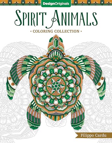 Stock image for Spirit Animals (Filippo Cardu Coloring Collection) (Design Originals) Adult Coloring Book with 32 Intricate Designs of a Sloth, Butterfly, Cat, Bear, Fish, Horse, Owl, Eagle, Dolphin, and More for sale by Books Unplugged