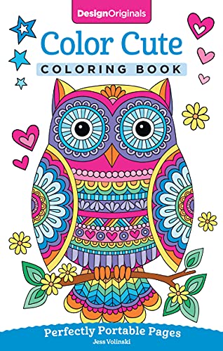 Stock image for Color Cute Coloring Book: Perfectly Portable Pages (On-the-Go Coloring Book) (Design Originals) Extra-Thick High-Quality Perforated Pages; Convenient 5x8 Size is Perfect to Take Along Wherever You Go for sale by SecondSale