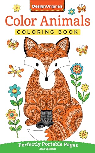 Beispielbild fr Color Animals Coloring Book: Perfectly Portable Pages (On-the-Go! Coloring Book) (Design Originals) Extra-Thick High-Quality Perforated Pages in Convenient 5x8 Size Easy to Take Along Everywhere zum Verkauf von Wonder Book