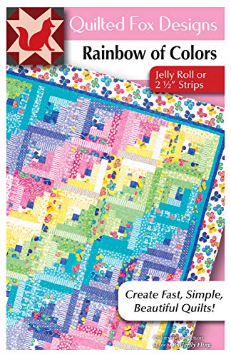 Stock image for Rainbow of Colors Quilt Pattern: Jelly Roll or 2 1/2" Strips (Design Originals, Quilted Fox Designs) A Charming, Colorful Jelly Roll Quilt Sized 86" x 100"; Great for 2 1/2-inch Strip Collections for sale by GF Books, Inc.