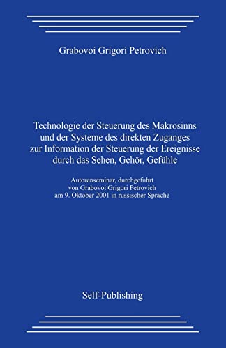 Beispielbild fr Technologie der Steuerung des Makrosinns zum Verkauf von medimops