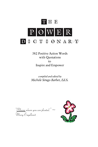 9781497536661: The Power Dictionary: 382 Positive Action Words to Inspire and Empower