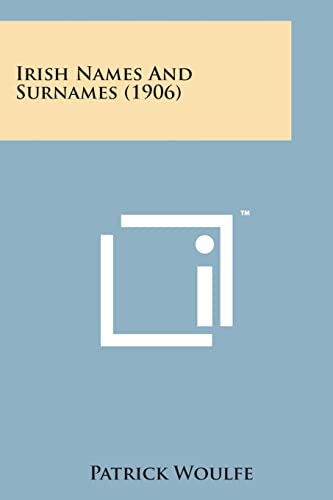 Beispielbild fr Irish Names and Surnames (1906) zum Verkauf von Lucky's Textbooks