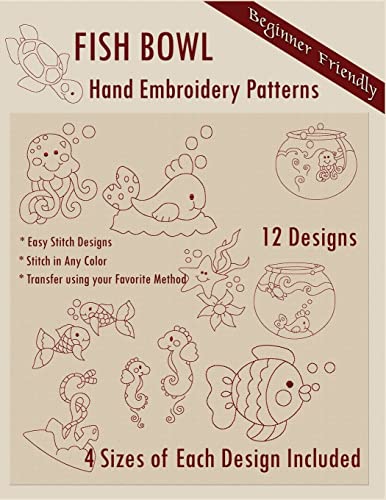 9781499211894: Fish Bowl Hand Embroidery Patterns