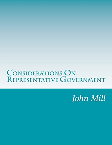 9781499327564: Considerations On Representative Government