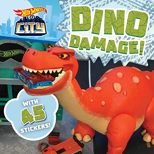 Stock image for Hot Wheels City: Dino Damage!: Car Racing Storybook with 45 Stickers for Kids Ages 3 to 5 Years for sale by ThriftBooks-Atlanta