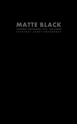 9781500147150: Matte Black Journal Notebook, 5x8, 100 Pages (Small Trade Paperback Sized Notebooks)