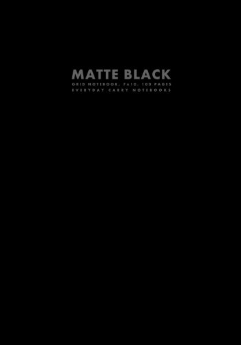 9781500178925: Matte Black Grid Notebook, 7x10, 100 Pages (Workbook Sized Notebooks)