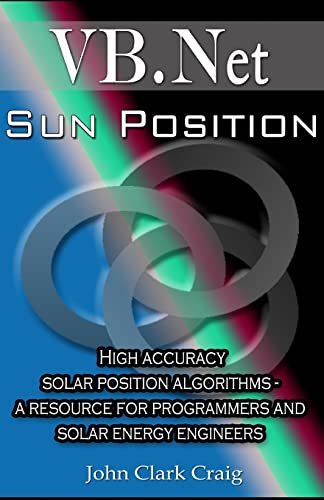 Beispielbild fr Sun Position High accuracy solar position algorithms a resource for programmers and solar energy engineers Volume 2 VB2012 Programming by Example zum Verkauf von PBShop.store US