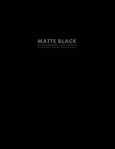 Beispielbild fr Matte Black Dot Grid Notebook, 8.5x11, 100 Pages zum Verkauf von Buchpark