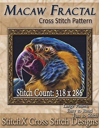 9781500319168: Macaw Fractal Cross Stitch Pattern