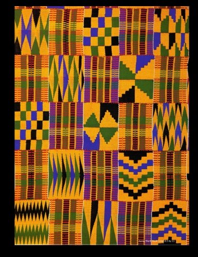 Stock image for Kente Blank Book Lined 8.5 by 11: 8.5 by 11 inch 100 page lined blank book suitable as a journal, notebook or diary with a cover photo of a piece of Kente cloth for sale by ThriftBooks-Atlanta