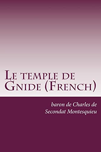 9781500470180: Le temple de Gnide (French)