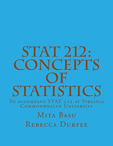 Imagen de archivo de Stat 212: Concepts of Statistics (workbook) a la venta por BookHolders