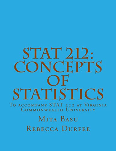 Stock image for Stat 212: Concepts of Statistics (workbook) for sale by BookHolders