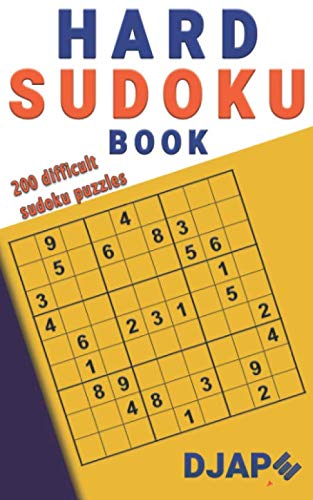 Beispielbild fr Hard Sudoku Book: 200 Difficult Sudoku Puzzles zum Verkauf von ZBK Books