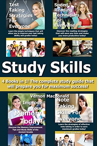 Beispielbild fr Study Skills: 4 Books in 1! The complete study guide that will prepare you for maximum success! zum Verkauf von Dream Books Co.