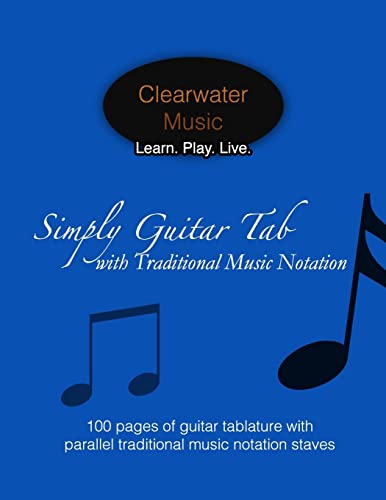 9781502395139: Simply Guitar Tab with Traditional Music Notation: 100 pages of guitar tablature with parallel traditional music notation staves