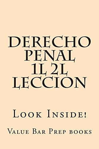 Beispielbild fr Derecho Penal 1L 2L Leccion: Look Inside! zum Verkauf von THE SAINT BOOKSTORE