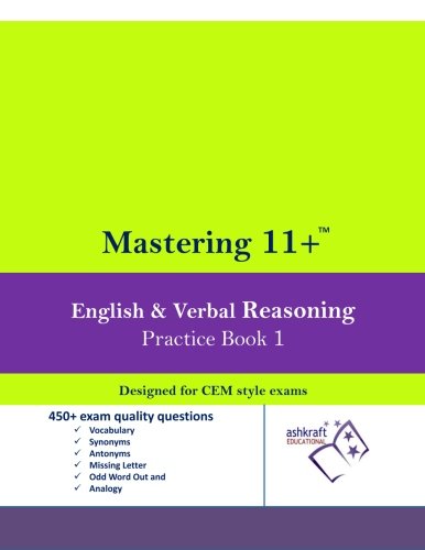 Stock image for Mastering 11+ English & Verbal Reasoning Practice Book 1: Book 1 for sale by WorldofBooks