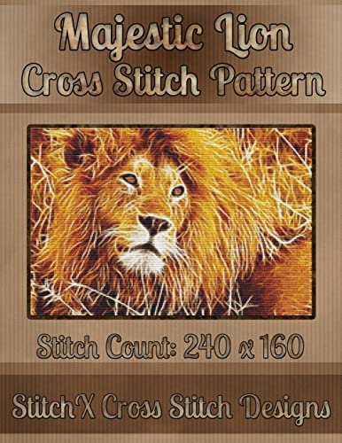 9781502492296: Majestic Lion Cross Stitch Pattern