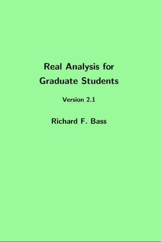 Beispielbild fr Real Analysis for Graduate Students, version 2.1 zum Verkauf von BooksRun