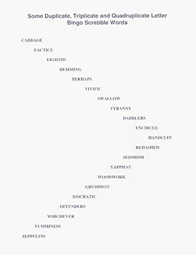 9781502754097: Some Duplicate, Triplicate and Quadruplicate Letter Bingo Scrabble Words