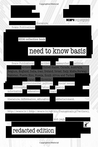 Beispielbild fr Need to Know Basis (redacted edition) zum Verkauf von Revaluation Books