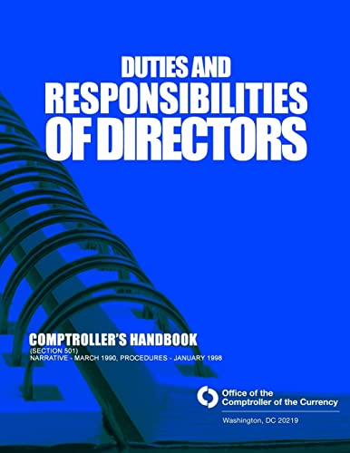 Stock image for Duties and Responsibilities of Directors Comptrollers Handbook (section 501) for sale by Lucky's Textbooks