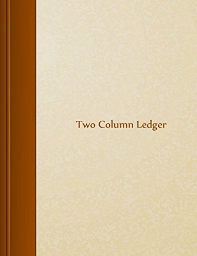 Beispielbild fr Two Column Ledger: 8.5" X 11", 105 pages zum Verkauf von Wonder Book