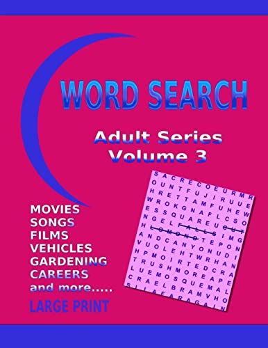 Imagen de archivo de Word Search Adult Series Volume 3: Large Print a la venta por Save With Sam