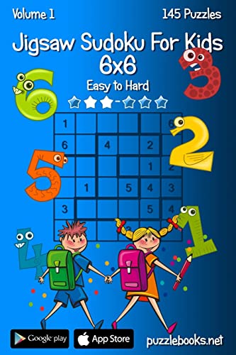 9781503218482: Jigsaw Sudoku For Kids 6x6 - Easy to Hard - Volume 1 - 145 Puzzles