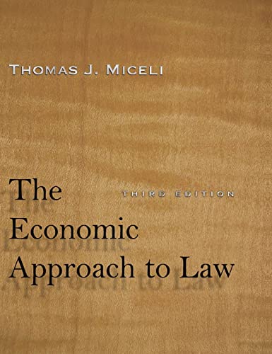 9781503600065: The Economic Approach to Law, Third Edition