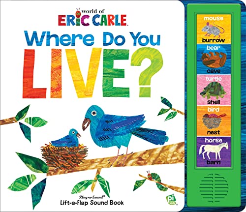 Beispielbild fr World of Eric Carle, Where Do You Live - Play-a-Sound Lift-the-Flap Sound Book - PI Kids zum Verkauf von SecondSale