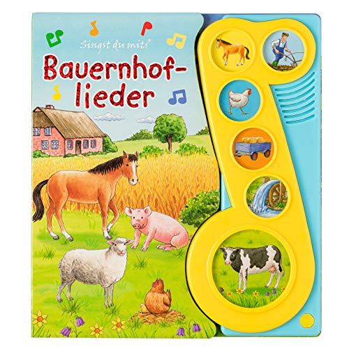 Beispielbild fr Bauernhof-Lieder - Liederbuch mit Sound - Pappbilderbuch mit 6 Melodien zum Verkauf von medimops