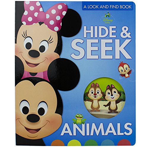 Stock image for Disney Baby Mickey, Minnie, Princess and More! - Hide & Seek Animals, A Look and Find Book - PI Kids for sale by HPB-Diamond