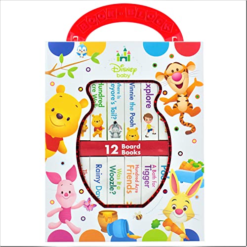 Stock image for Disney Baby: Winnie the Pooh - My First Library - 12 Board Book Set - First Words, Counting, and More! - PI Kids for sale by HPB-Blue