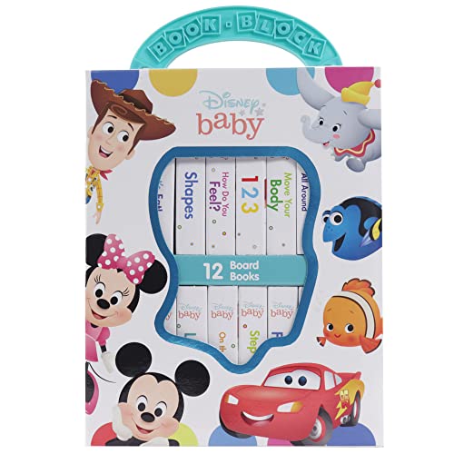 Beispielbild fr Disney Baby Mickey Mouse, Minnie, Toy Story and More! - My First Library Board Book Block 12-Book Set - First Words, Shapes, Numbers, and More! - PI Kids zum Verkauf von WorldofBooks