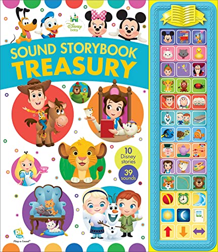 Stock image for Disney Baby Mickey Mouse, Minnie Toy Story, Frozen, Lion King and More! - Sound Storybook Treasury - PI Kids (Play-A-Sound) for sale by Books Unplugged