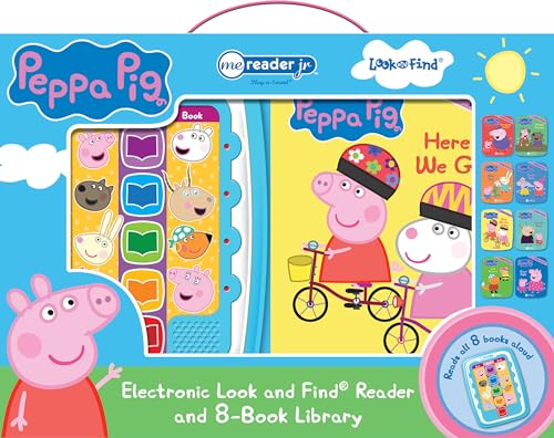9781503735002: Peppa Pig - Electronic Me Reader Jr and 8 Look and Find Sound Book Library - PI Kids