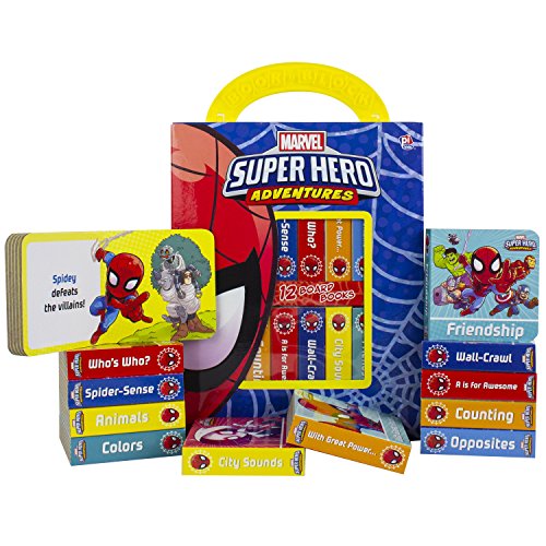 9781503735316: Marvel - Spider-man Super Hero Adventures - My First Library Board Book Block 12-Book Set - First Words, Colors, Numbers, and More! - Includes ... Avengers Endgame - PI Kids: 12 Board Books