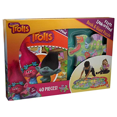 Stock image for Dreamworks Trolls - First Look and Find Book & Giant Puzzle - PI Kids for sale by Books Unplugged