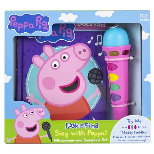 Beispielbild fr Peppa Pig - Sing with Peppa! Microphone and Look and Find Sound Activity Book Set - PI Kids (Play-A-Song) zum Verkauf von BooksRun