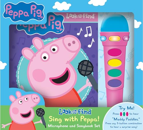 Stock image for Peppa Pig - Sing with Peppa! Microphone and Look and Find Sound Activity Book Set - PI Kids (Play-A-Song) for sale by ZBK Books